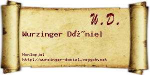 Wurzinger Dániel névjegykártya